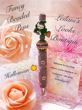Fancy beaded Pen/gifts/halloween/hello kitty/witchy/